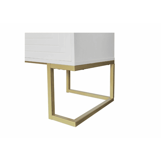 Cómoda alta com 3 portas, branca, norma U H81B138T40