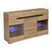 Aparador LED moderno con almacenaje, 3 puertas y 3 cajones Aparador LED moderno con almacenaje, 3 puertas y 3 cajones Beige