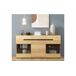 Aparador LED moderno con almacenaje, 3 puertas y 3 cajones Aparador LED moderno con almacenaje, 3 puertas y 3 cajones Beige