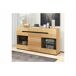 Aparador LED moderno con almacenaje, 3 puertas y 3 cajones Aparador LED moderno con almacenaje, 3 puertas y 3 cajones Beige