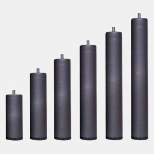 Pacote de 6 pés de 40 cm para base de ripas ou base estofada, cilíndricos, medidas especiais, metálicos