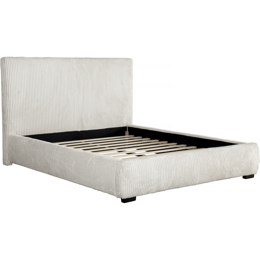 Cama de casal de veludo cotelê Montana - 180 x 200 cm - Bege