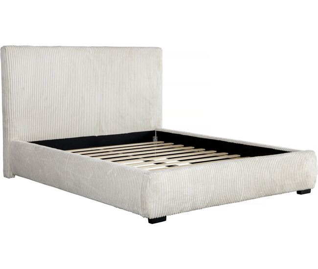 Cama doble <> de pana - 180 x 200 cm - beige
