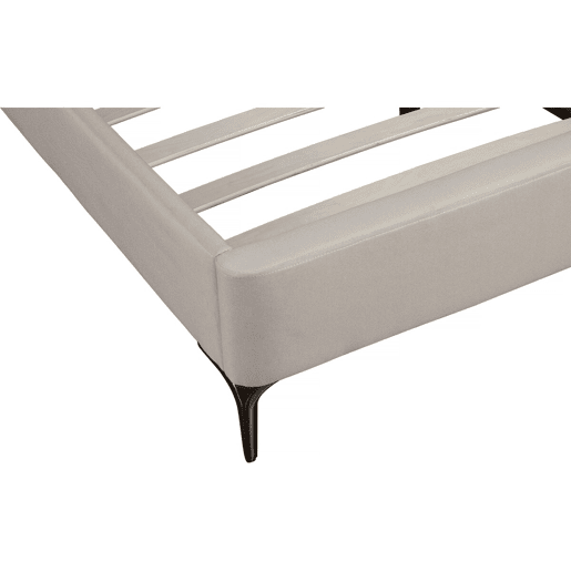 Cama de casal em tecido acolchoado Aspen 160 x 200 cm - Bege