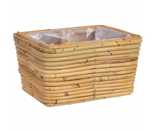 Cesto rectangular de bambú 22x16x12h cm