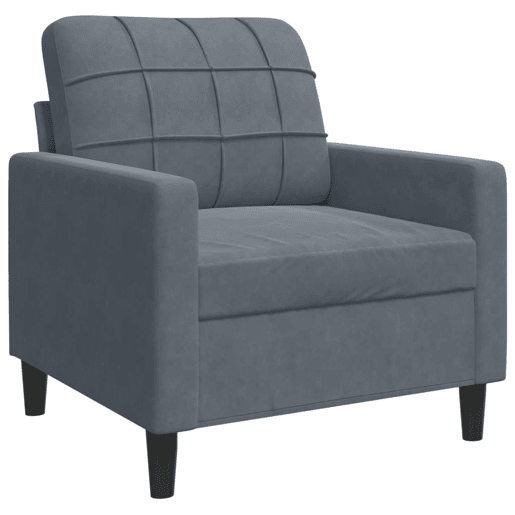 vidaXL 3 pcs conjunto de sofás com almofadões veludo cinzento-escuro vidaXL 3 pcs conjunto de sofás com almofadões veludo cinzento-escuro