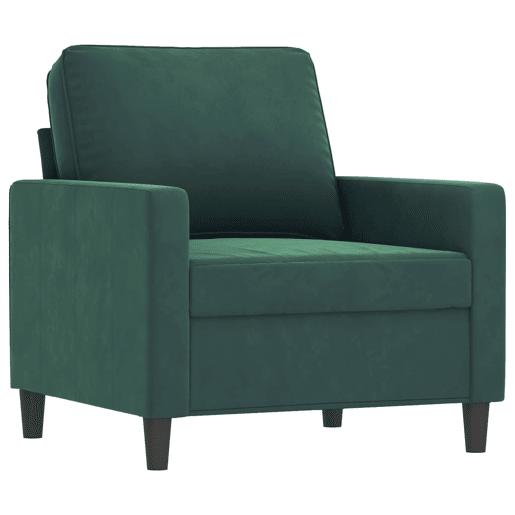 vidaXL 4 pcs conjunto de sofás com almofadas veludo verde-escuro