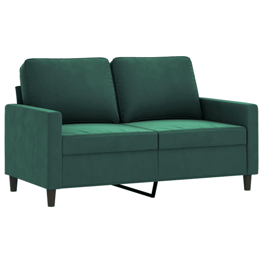 vidaXL 4 pcs conjunto de sofás com almofadas veludo verde-escuro