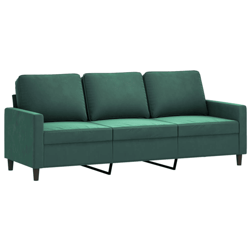vidaXL 4 pcs conjunto de sofás com almofadas veludo verde-escuro