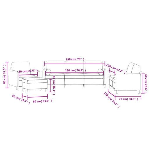 vidaXL 4 pcs conjunto de sofás com almofadas veludo verde-escuro