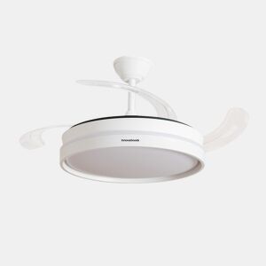 Ventoinha de Teto com Luz LED e 4 Pás Retráteis Keteez InnovaGoods Branco 72 W Ø49-104 cm