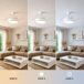 Ventilador de Techo con Luz LED y 4 Aspas Retráctiles Ventilador de Techo con Luz LED y 4 Aspas Retráctiles Blanco