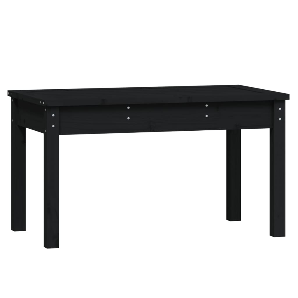 Vidaxl banco de jardín madera maciza pino negro 80x44x45 cm