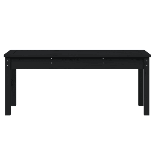 vidaXL Banco de jardim 109x44x45 cm madeira de pinho maciça preto