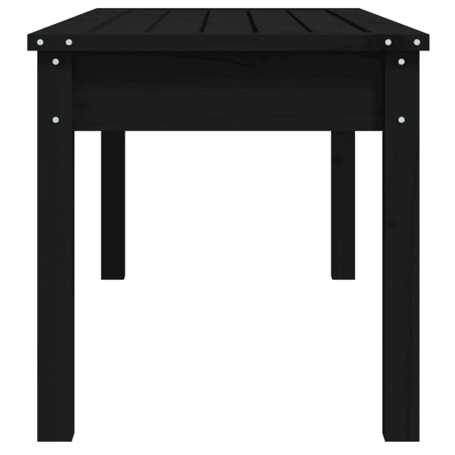 vidaXL Banco de jardim 109x44x45 cm madeira de pinho maciça preto