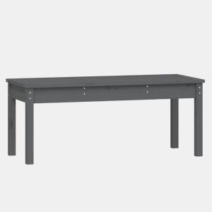 vidaXL Banco de jardim 109x44x45 cm madeira de pinho maciça cinzento