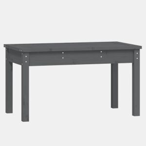 vidaXL Banco de jardim 80x44x45 cm madeira de pinho maciça cinzento