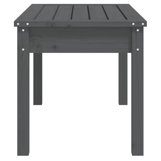 vidaXL Banco de jardim 80x44x45 cm madeira de pinho maciça cinzento