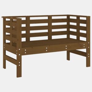 vidaXL Banco de jardim 111,5x53x71 cm pinho maciço castanho-mel