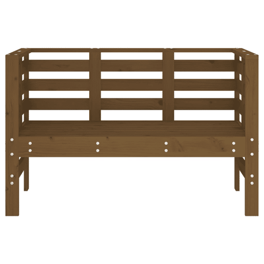 vidaXL Banco de jardim 111,5x53x71 cm pinho maciço castanho-mel vidaXL Banco de jardim 111,5x53x71 cm pinho maciço castanho-mel
