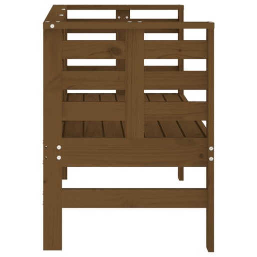 vidaXL Banco de jardim 111,5x53x71 cm pinho maciço castanho-mel vidaXL Banco de jardim 111,5x53x71 cm pinho maciço castanho-mel