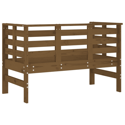 vidaXL Banco de jardim 111,5x53x71 cm pinho maciço castanho-mel vidaXL Banco de jardim 111,5x53x71 cm pinho maciço castanho-mel