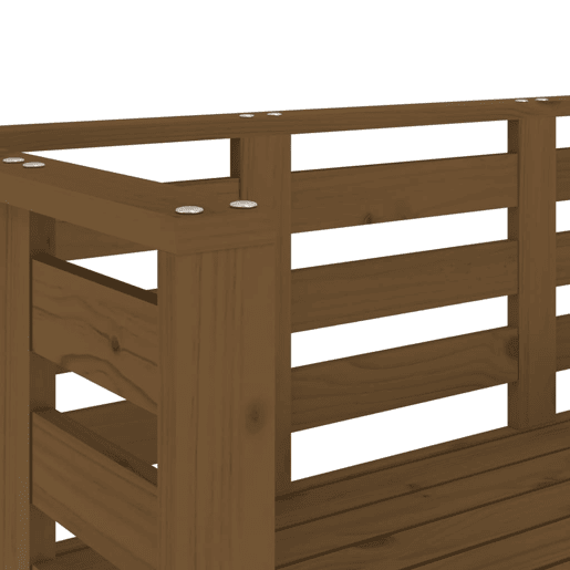 vidaXL Banco de jardim 111,5x53x71 cm pinho maciço castanho-mel vidaXL Banco de jardim 111,5x53x71 cm pinho maciço castanho-mel