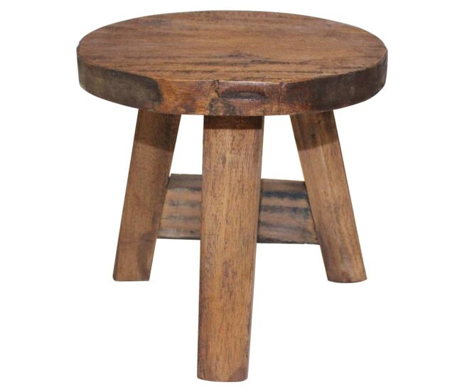 Vidaxl taburete de madera maciza de caoba