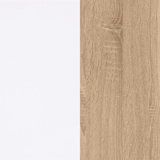 Conjunto de sala de estar com mesa de centro Kenzo Plus V1 Blanco Artik (Blanco Mate) - Roble Canadian 200 x 46 x 41 cm