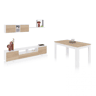 Conjunto de sala de estar com mesa de jantar Kenzo Plus VB Artik White (Branco mate) - Carvalho canadiano 200 x 46 x 41 cm
