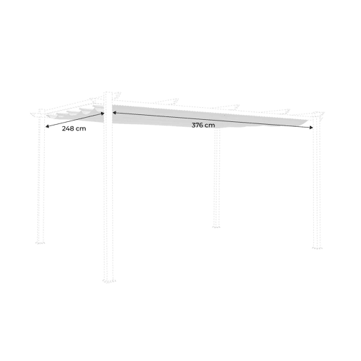 Cobertura de telhado para pérgola Isla 3x4m, Lona Isla, 355x248.5x1 cm