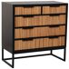 Cómoda de 4 cajones de madera y metal Cómoda de 4 cajones de madera y metal Marrón