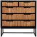 Cómoda de 4 cajones de madera y metal Cómoda de 4 cajones de madera y metal Marrón