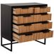 Cómoda de 4 cajones de madera y metal Cómoda de 4 cajones de madera y metal Marrón