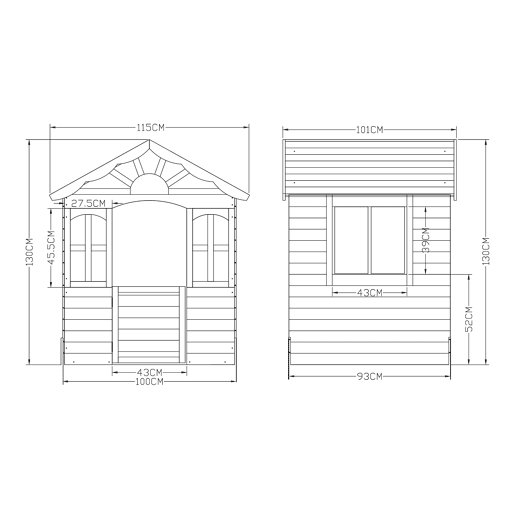 Casa de brincar para crianças Lulä 130x115x101 cm Madeira casa.pro Casa de brincar para crianças Lulä 130x115x101 cm Madeira casa.pro