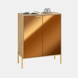 Aparador com 2 portas e 5 compartimentos Mobiliário de corredor Dourado 83 x 38 x 100 cm FSB96-G SoBuy PT