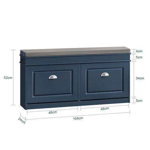 Sapateira com 2 portas basculantes FSR64-B SoBuy PT