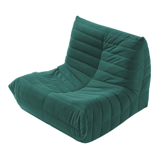 Poltrona de chão Kodsø Cordão 75x90x100 cm Verde en.casa