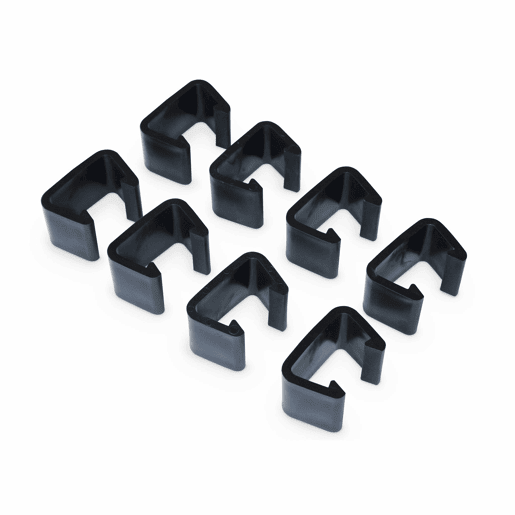 Conector para mobiliário de jardim, set de 8, Kit de 8 conectores, Preto, 11x11x11 cm