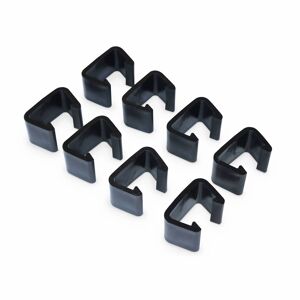 Conector para mobiliário de jardim, set de 8, Kit de 8 conectores, Preto, 11x11x11 cm