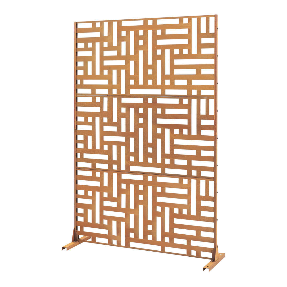 Tabique bernalda con diseño atractivo acero 180x120x40cm - marrón [casa.pro]