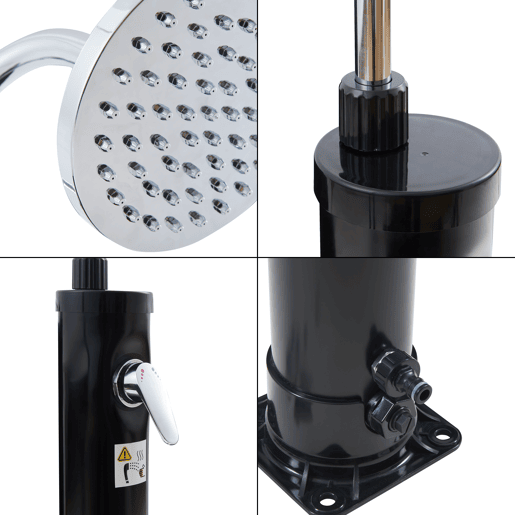 Chuveiro solar Ampend até 60 °C plástico aço 9L preto casa.pro Chuveiro solar Ampend até 60 °C plástico aço 9L preto casa.pro