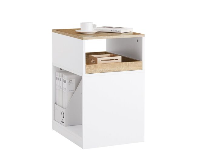 Sobuy ask08-wn armario de oficina con soporte para impresora 40 x 50 x 65 cm