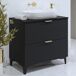 Mueble bajo lavabo sobre patas Cléa Mueble bajo lavabo sobre patas Cléa Negro