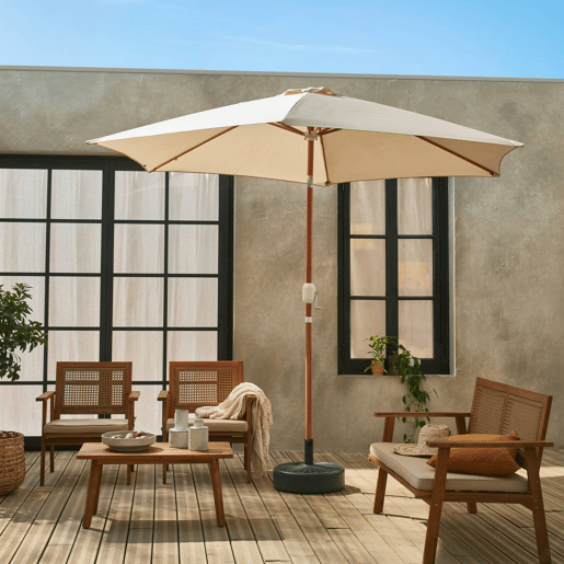 3m guarda-sol redondo, Touquet, Zibelina, 293x293x250 cm 3m guarda-sol redondo, Touquet, Zibelina, 293x293x250 cm