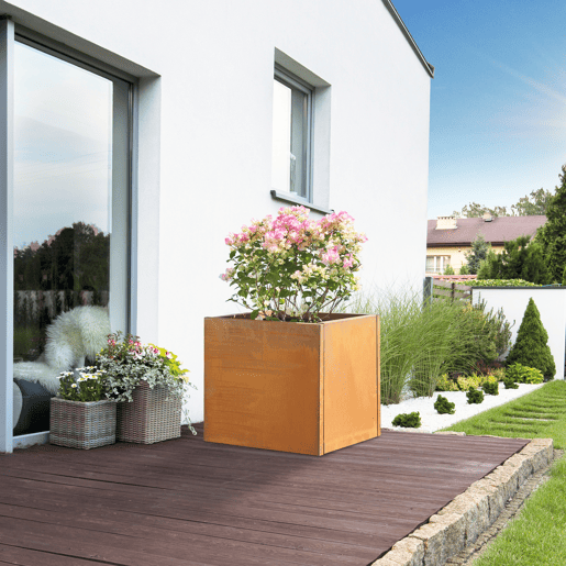 casa.pro Vaso Vaargel 50x50x50 cm aço Ferrugem nobre casa.pro Vaso Vaargel 50x50x50 cm aço Ferrugem nobre