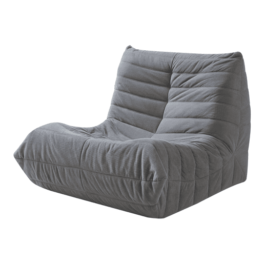Poltrona de chão Kodsø Cordão 75x90x100 cm Cinzento en.casa