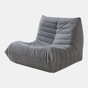 Poltrona de chão Kodsø Cordão 75x90x100 cm Cinzento en.casa