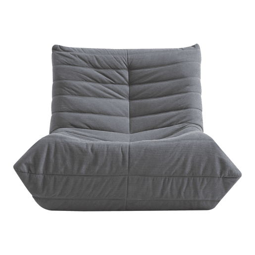 Poltrona de chão Kodsø Cordão 75x90x100 cm Cinzento en.casa