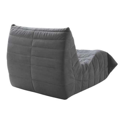Poltrona de chão Kodsø Cordão 75x90x100 cm Cinzento en.casa